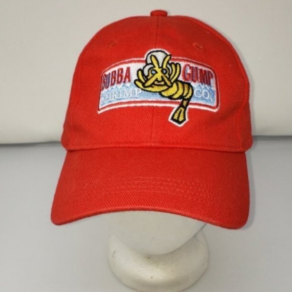 Adult Bubba GUMP Shrimp Hat Red Baseball Cap Adj Embroidered Logo Costume